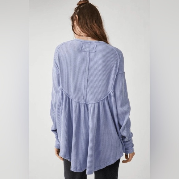 Free People Oh My Babydoll Waffle
Thermal Shirt Long Sleeve Violet Purple MEDIUM - Picture 3 of 16